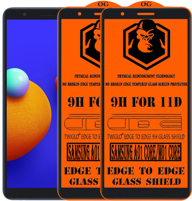 TWIGLO Edge To Edge Tempered Glass for SAMSUNG M01 CORE(Pack of 2)