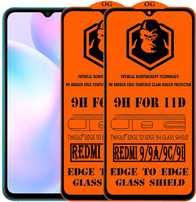 TWIGLO Edge To Edge Tempered Glass for REDMI 9I(Pack of 2)