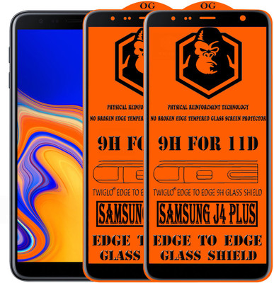 TWIGLO Edge To Edge Tempered Glass for SAMSUNG J4 PLUS(Pack of 2)