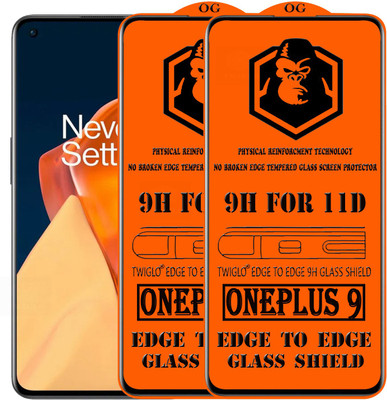 TWIGLO Edge To Edge Tempered Glass for ONEPLUS 9(Pack of 2)