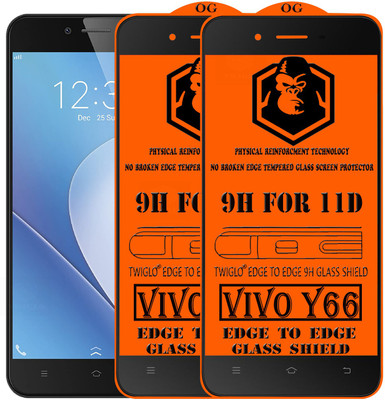 TWIGLO Edge To Edge Tempered Glass for VIVO Y66(Pack of 2)