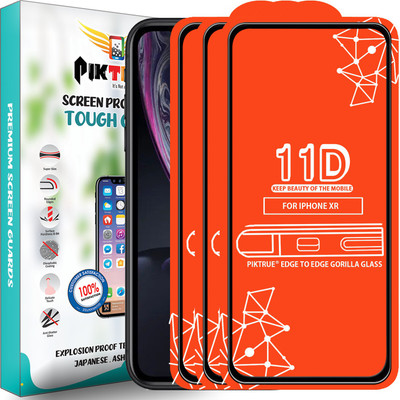 PikTrue Edge To Edge Tempered Glass for Apple iPhone XR(Pack of 3)