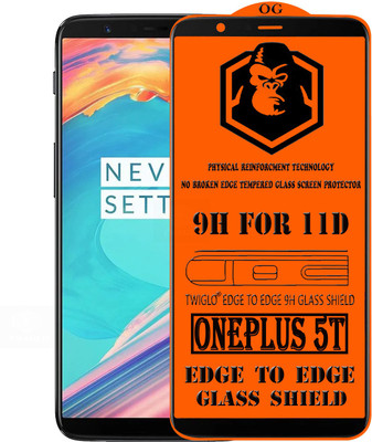 TWIGLO Edge To Edge Tempered Glass for OnePlus 5T(Pack of 1)