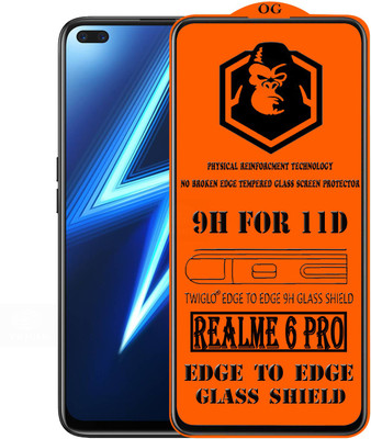 TWIGLO Edge To Edge Tempered Glass for REALME 6 PRO(Pack of 1)