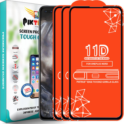 PikTrue Edge To Edge Tempered Glass for Oneplus Nord(Pack of 3)