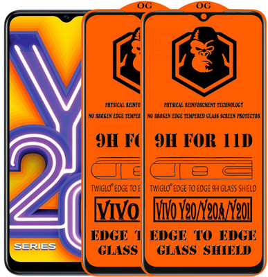 TWIGLO Edge To Edge Tempered Glass for VIVO Y20I(Pack of 2)