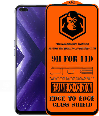 TWIGLO Edge To Edge Tempered Glass for REALME X3(Pack of 1)