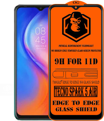 TWIGLO Edge To Edge Tempered Glass for TECNO SPARK 5 AIR(Pack of 1)