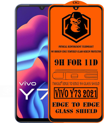 TWIGLO Edge To Edge Tempered Glass for VIVO Y73 2021(Pack of 1)