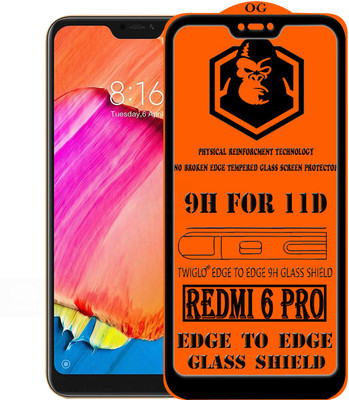 TWIGLO Edge To Edge Tempered Glass for Mi Redmi 6 pro(Pack of 1)
