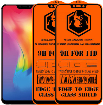 TWIGLO Edge To Edge Tempered Glass for VIVO V9 PRO(Pack of 2)