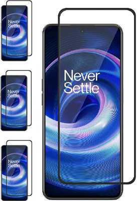 ISAAK Edge To Edge Tempered Glass for OnePlus 10R 5G Edge to Edge, Full Glue, 11D Tempered Glass(Pack of 4)