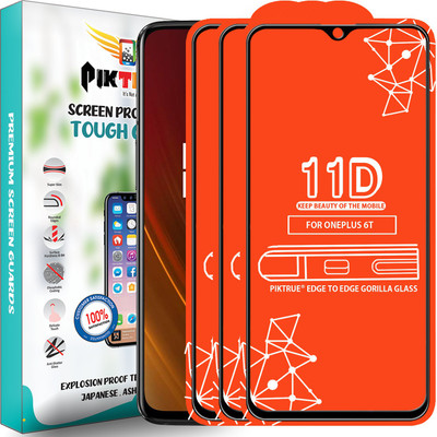 PikTrue Edge To Edge Tempered Glass for OnePlus 6T(Pack of 3)