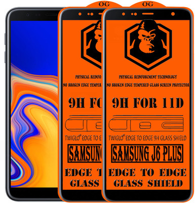 TWIGLO Edge To Edge Tempered Glass for SAMSUNG J6 PLUS(Pack of 2)