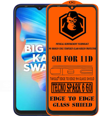 TWIGLO Edge To Edge Tempered Glass for TECNO SPARK 6 GO(Pack of 1)