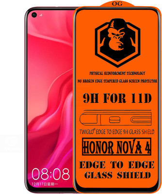 TWIGLO Edge To Edge Tempered Glass for HONOR NOVA 4(Pack of 1)