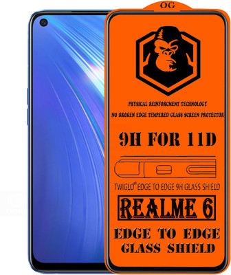 TWIGLO Edge To Edge Tempered Glass for REALME 6(Pack of 1)