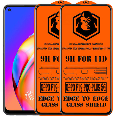 TWIGLO Edge To Edge Tempered Glass for OPPO F19 PRO PLUS 5G(Pack of 2)