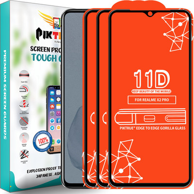 PikTrue Edge To Edge Tempered Glass for Realme X2 Pro(Pack of 3)