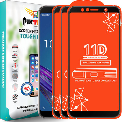 PikTrue Edge To Edge Tempered Glass for Asus Zenfone Max Pro M1(Pack of 3)