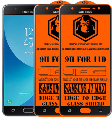 TWIGLO Edge To Edge Tempered Glass for Samsung Galaxy J7 Max(Pack of 2)