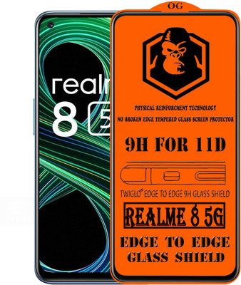 TWIGLO Edge To Edge Tempered Glass for REALME 8 5G(Pack of 1)