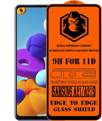 TWIGLO Edge To Edge Tempered Glass for SAMSUNG A21(Pack of 1)