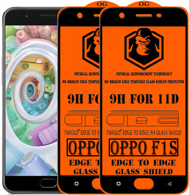 TWIGLO Edge To Edge Tempered Glass for Oppo F1s(Pack of 2)