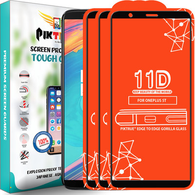 PikTrue Edge To Edge Tempered Glass for OnePlus 5T(Pack of 3)