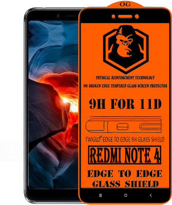 TWIGLO Edge To Edge Tempered Glass for Mi Redmi Note 4(Pack of 1)