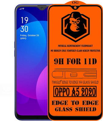 TWIGLO Edge To Edge Tempered Glass for OPPO A5 2020(Pack of 1)