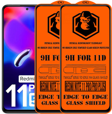 TWIGLO Edge To Edge Tempered Glass for REDMI NOTE 11 PRO PLUS(Pack of 2)