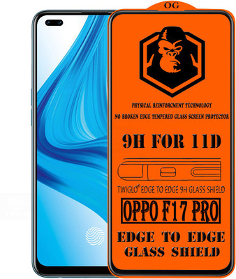 TWIGLO Edge To Edge Tempered Glass for OPPO F17 PRO(Pack of 1)