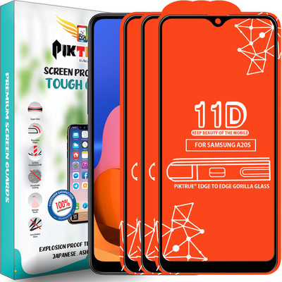 PikTrue Edge To Edge Tempered Glass for Samsung Galaxy A20S(Pack of 3)