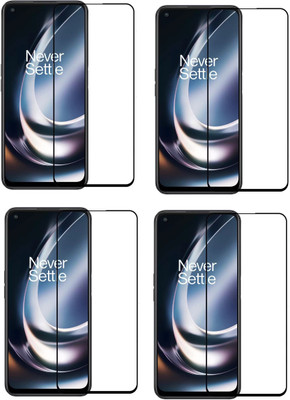 ISAAK Edge To Edge Tempered Glass for OnePlus Nord CE 2 Lite 5G Edge to Edge, Full Glue, 11D Tempered Glass(Pack of 4)