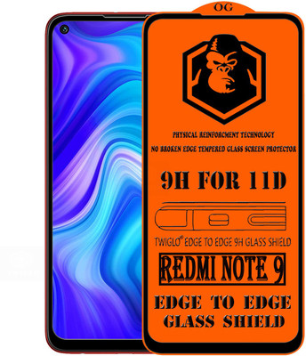 TWIGLO Edge To Edge Tempered Glass for REDMI NOTE 9(Pack of 1)