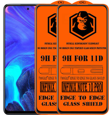 TWIGLO Edge To Edge Tempered Glass for INFINIX NOTE 10 PRO(Pack of 2)