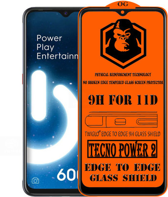 TWIGLO Edge To Edge Tempered Glass for TECNO POWER 2(Pack of 1)