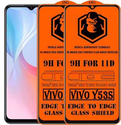 TWIGLO Edge To Edge Tempered Glass for VIVO Y53S(Pack of 2)