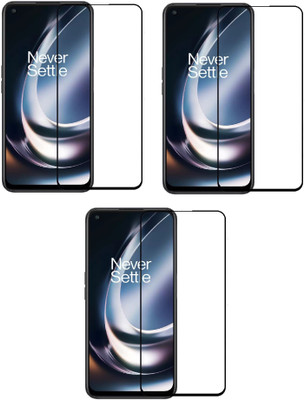 ISAAK Edge To Edge Tempered Glass for OnePlus Nord CE 2 Lite 5G Edge to Edge, Full Glue, 11D Tempered Glass(Pack of 3)