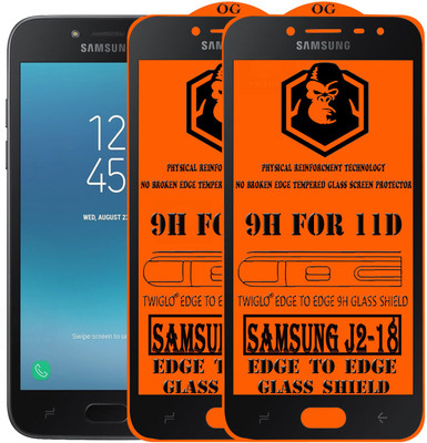 TWIGLO Edge To Edge Tempered Glass for SAMSUNG J2-18(Pack of 2)