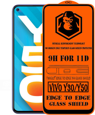 TWIGLO Edge To Edge Tempered Glass for VIVO Y50(Pack of 1)