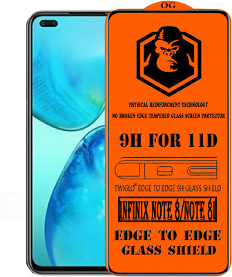 TWIGLO Edge To Edge Tempered Glass for INFINIX NOTE 8(Pack of 1)