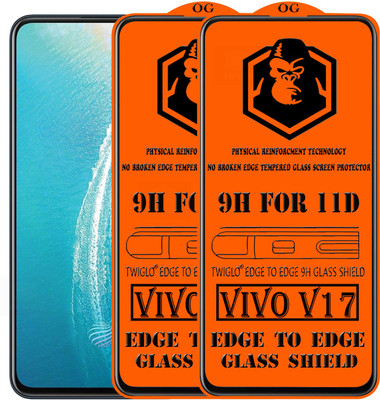TWIGLO Edge To Edge Tempered Glass for VIVO V17(Pack of 2)