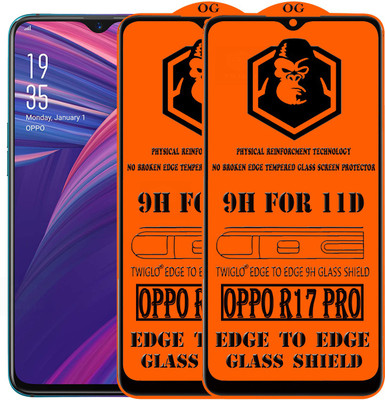TWIGLO Edge To Edge Tempered Glass for OPPO R17 PRO(Pack of 2)