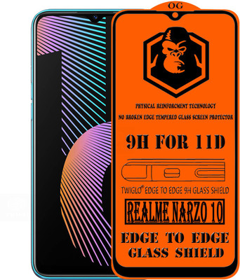 TWIGLO Edge To Edge Tempered Glass for REALME NARZO 10(Pack of 1)