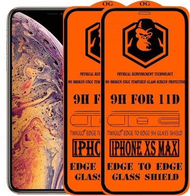 TWIGLO Edge To Edge Tempered Glass for Apple iPhone XS Max(Pack of 2)