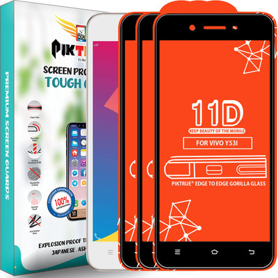 PikTrue Edge To Edge Tempered Glass for VIVO Y53(Pack of 3)