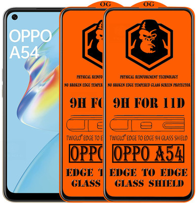 TWIGLO Edge To Edge Tempered Glass for OPPO A54(Pack of 2)