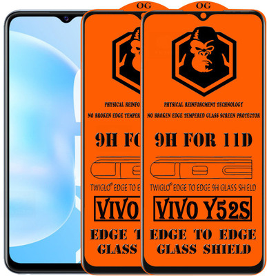 TWIGLO Edge To Edge Tempered Glass for VIVO Y52S(Pack of 2)